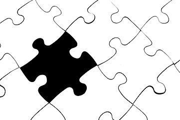 Image showing blank puzzle with missing piece