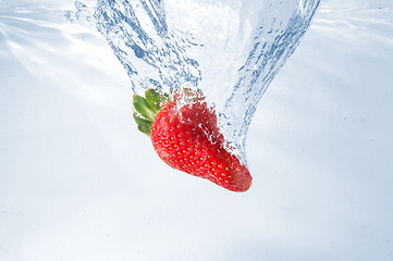 Image showing strawberry splash