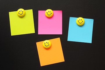 Image showing smiley and paper with copyspace