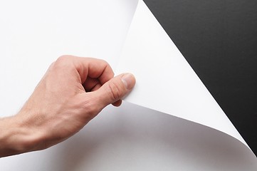 Image showing paper and hand