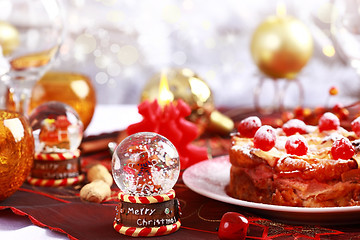 Image showing Christmas table setting