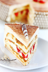 Image showing Tiramisu birthday cake