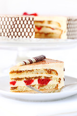 Image showing Tiramisu birthday cake