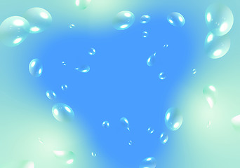 Image showing air bubbles on blue gradient background