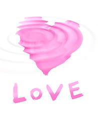 Image showing word ''love'' with stylized love symbol 