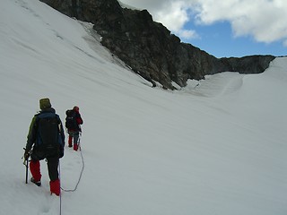 Image showing Trekking on glacier