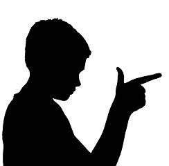 Image showing Isolated Boy Child Gesture Gun Finger