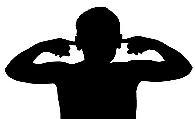 Image showing Isolated Boy Child Gesture Not Listening