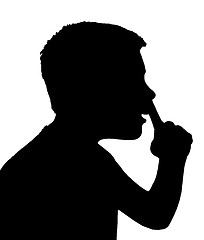 Image showing Isolated Boy Child Gesture Picking Nose