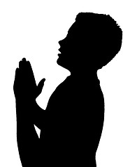 Image showing Isolated Boy Child Gesture Praying