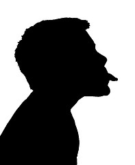 Image showing Isolated Boy Child Gesture Sticking Out Tongue