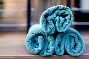 Image showing spa towels