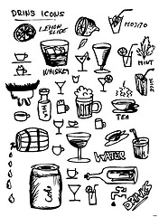 Image showing hand drawn drink symbols