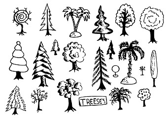 Image showing hand drawn treeses