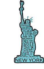 Image showing statue of liberty frm the words