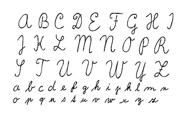 Image showing hand drawn alphabet