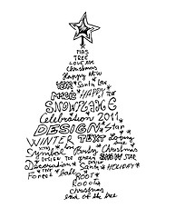 Image showing hand drawn christmas tree