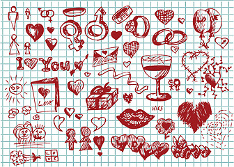 Image showing love and valentine symbols