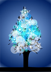 Image showing christmas tree in winter