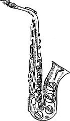 Image showing saxophone in black