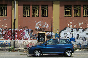 Image showing Car and graffiti