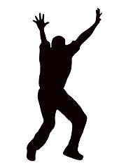 Image showing Sport Silhouette - Bowler Appealing