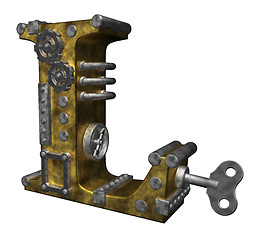 Image showing steampunk letter l