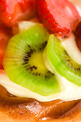 Image showing French cake with fresh fruits