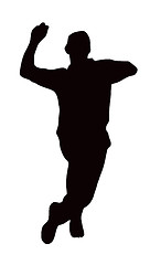 Image showing Sport Silhouette - Bowler Run-up