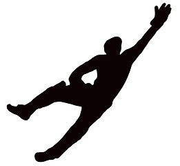 Image showing Sport Silhouette - Wicket-Keeper Dive