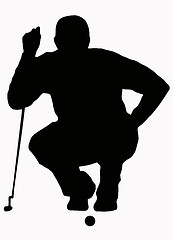 Image showing Sport Silhouette - Golfer Sizing put up