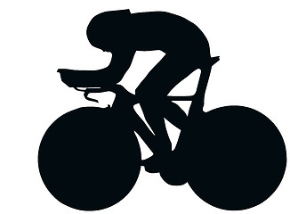 Image showing Sport Silhouette - Bicycle Racer