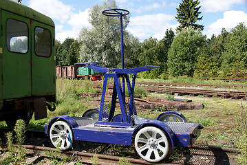 Image showing Railway hendcar