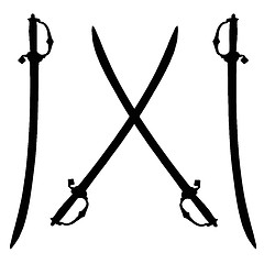 Image showing Weapons Silhouette Collection - Swords