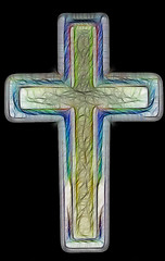 Image showing Christian Cross Art