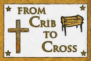 Image showing Crib to Cross Christian Art