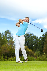 Image showing golf player