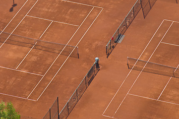 Image showing Tennis courts