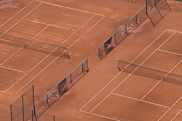 Image showing Tennis courts