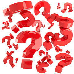 Image showing Red questions