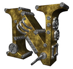 Image showing steampunk letter n