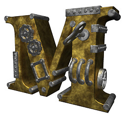 Image showing steampunk letter m