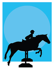 Image showing Horse Jumping Silhouette