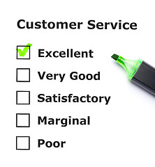 Image showing Customer service evaluation