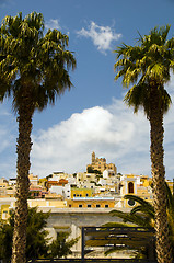 Image showing landscape Syros Island Greece famous church