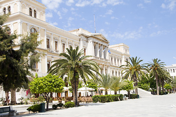 Image showing Ermoupolis Town Hall Syros Greece Cyclades island