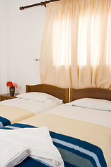 Image showing Greek Island guest house room interior  Ios Cyclades Greece