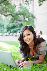 Image showing Asian student on campus