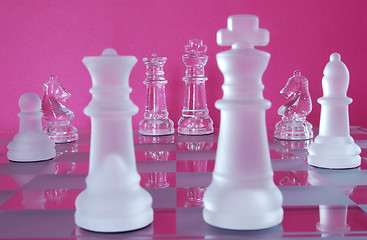 Image showing Chess King Queen Battle