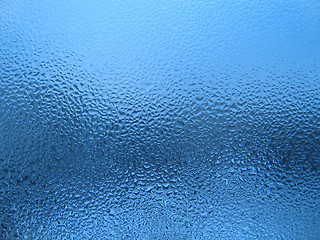 Image showing Water drops on glass